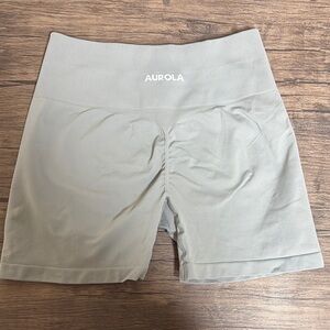 Aurora Women's High-Waist Gray Bike Shorts